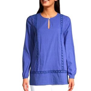 Women's 100% Cotton Split Neck Tunic Blouse 3X